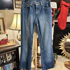 Jordache Y2K Womens Low Rise Bootcut Jeans 7/8 Medium Wash Trendy Long
